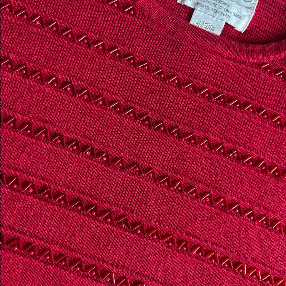 Red Knit Sweater - Picture 3 of 6